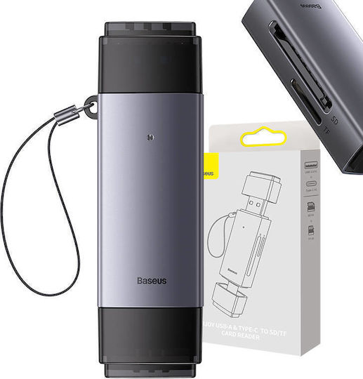 Baseus Lite Series Card Reader USB 3.0 Type-C για SD Γκρι