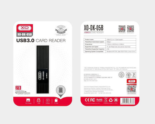 XO DK05B Card Reader USB 2.0 για SD/microSD