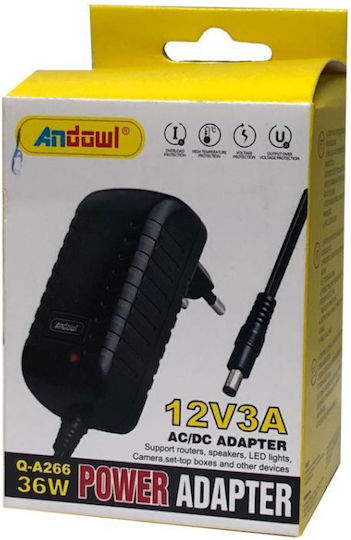 Andowl Qa266 Universal Power Adapter 12V 3A with Power 36W