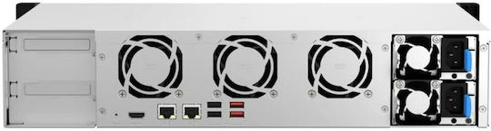 QNap TS-864EU-RP-8G NAS Rack με 8 θέσεις για M.2/SSD και 2 θύρες Ethernet