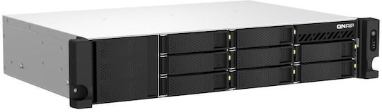 QNap TS-864EU-8G NAS Gestell mit 8 Steckplätzen für M.2/SSD und 2 Ethernet-Anschlüsse