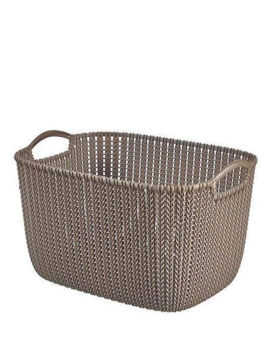 Curver Knit Καλάθι Αποθήκευσης Πλαστικό Καφέ 18lt