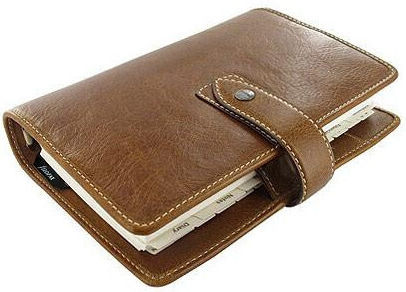 Filofax Personal Malden Täglich Tagesordnung Braun Leder 9.5x17.1cm