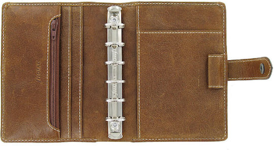 Filofax Personal Malden Täglich Tagesordnung Braun Leder 9.5x17.1cm