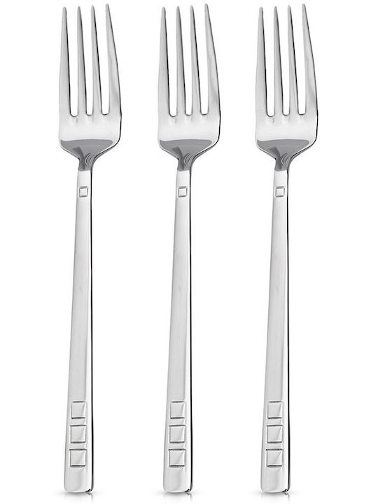 Nava Set de Furculițe Alimente Inoxidabile Argintiu 29cm 3buc