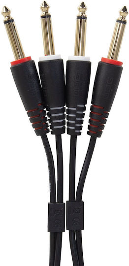 UDG Cable 2 x 6.3mm male - 2x 6.3mm male 3m (U97004BL)