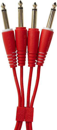 UDG Cable 2 x 6.3mm male - 2x 6.3mm male 1.5m Red (U97002RD)