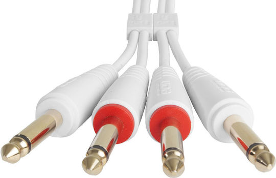 UDG Cable 2 x 6.3mm male - 2x 6.3mm male 3m White (U97004WH)