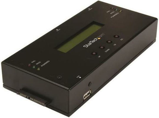 StarTech SATSASDUPE11 1:1 Standalone Hard Drive Duplicator and Eraser SAS and SATA HDD/SSD Cloner Copier Black
