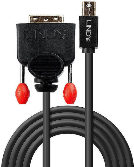 Lindy 2m DVI-D male to mini DisplayPort male Cable Black (41952)