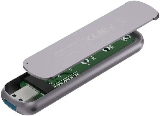 BlitzWolf Hard Drive Case M.2 SATA III with connection Type-C in Gray color