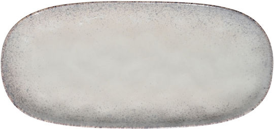 Estia Vignette Stoneware Πιατέλα Σερβιρίσματος Οβάλ Κεραμική Γκρι 31.3x15εκ.