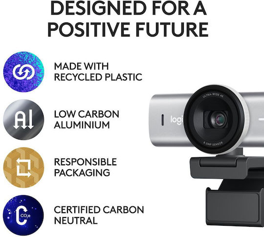 Logitech MX BRIO 705 for Business 4K Web Camera with Autofocus Silver