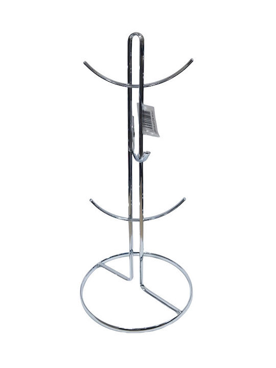 Karvounis Metallischer Becherständer 17x39cm Silber