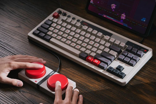 8Bitdo Retro N Edition Ασύρματο Gaming Μηχανικό Πληκτρολόγιο Tenkeyless με Custom διακόπτες (Αγγλικό US)
