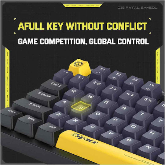 Onikuma G38 Gaming Mechanical Keyboard Tenkeyless with Custom Brown switches and Illuminated keys (English US)