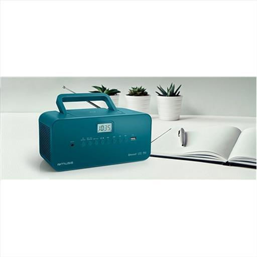 Muse Φορητό Ηχοσύστημα με Bluetooth / CD / MP3 / USB / Ραδιόφωνο Μπλε