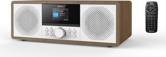 Denver MIR-270DW Φορητό Ηχοσύστημα με Bluetooth / CD / Ραδιόφωνο Καφέ