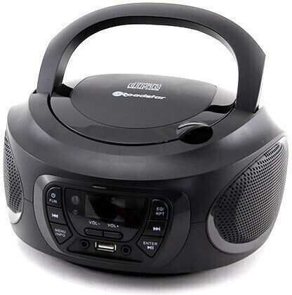 Roadstar Φορητό Ηχοσύστημα CDR-375D+/BK mit CD-Spieler / MP3-Spieler / USB / Radio in Schwarz Farbe