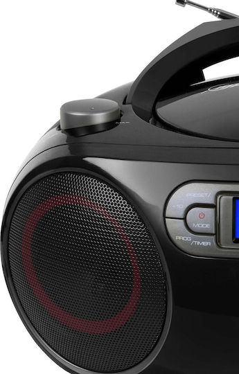Blaupunkt Boombox BB18BK Φορητό Ηχοσύστημα με CD / MP3 / USB / Ραδιόφωνο Μαύρο