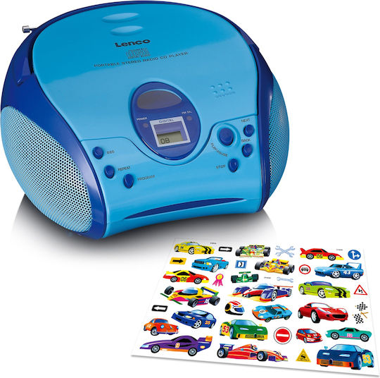 Lenco SCD-24BU Kinder Tragbares Radio-CD-Spieler mit CD / Radio Blau