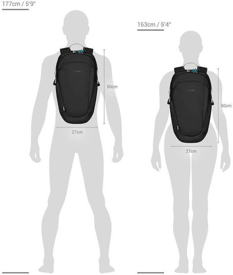 Pacsafe Eco 25L ECONYL Geantă Rucsac Pentru Cameră Foto Neagră