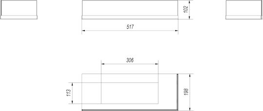 Kratki Delta/P/600/Szyba Protective Glass for BioethaNol Fireplace