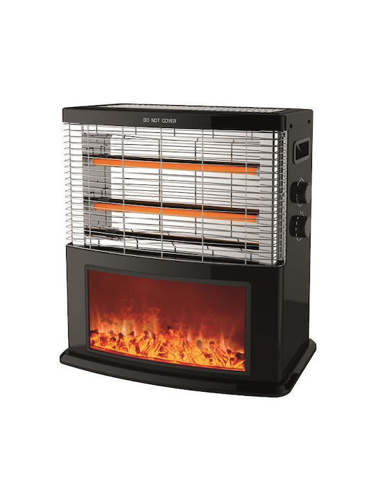 Eurolamp Wall Mounted Electric Fireplace 2000W 90x56cm Black