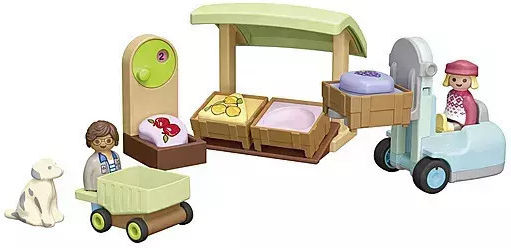 Playmobil Junior Πάγκος Βιολογικών Προϊόντων και Κλαρκ για 1-4 ετών