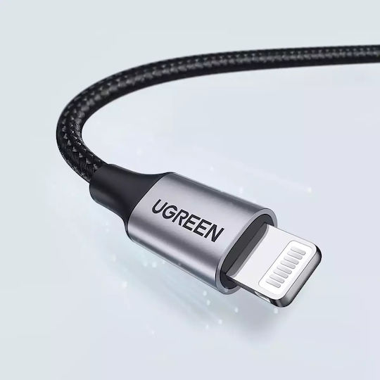 Ugreen US199 Geflochten USB-A zu Lightning Kabel Schwarz 2m (60158)