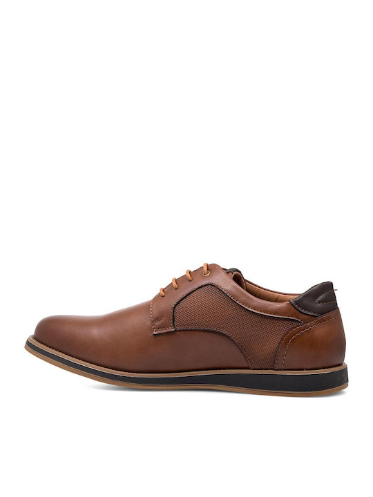 Men's Synthetic Leather Casual Shoes Tabac Brown
