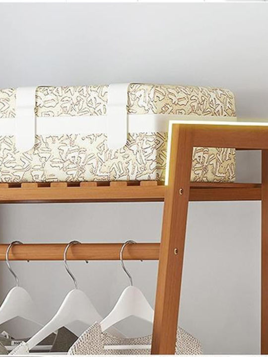 Next Floor Garment Rack made of Wood Brown 160x40x140cm