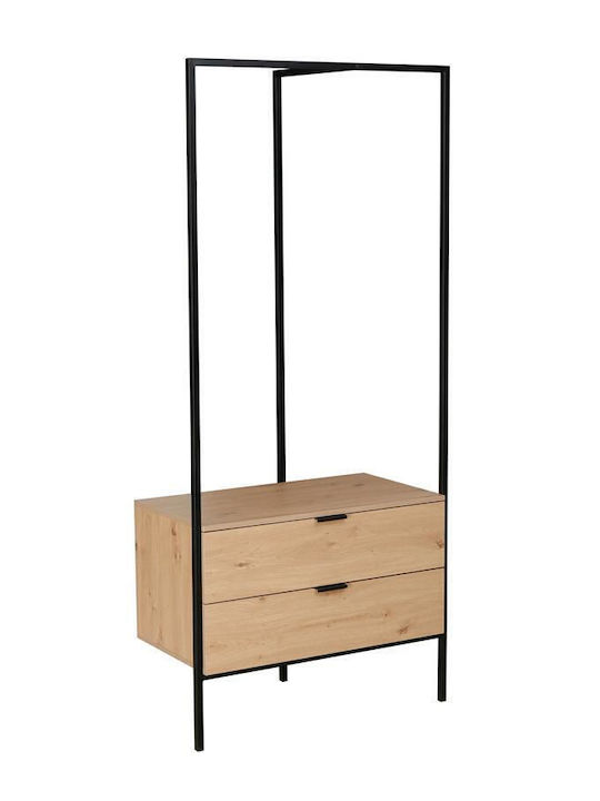 Next Floor Garment Rack made of Wood Brown 85x45x190cm