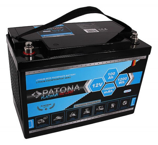 Patona Photovoltaik-Batterie Lithium Versiegelt 12V 100Ah