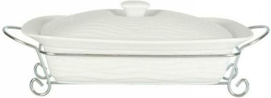 Cryspo Trio Waves Γάστρα Οβάλ από Πορσελάνη 42x42cm