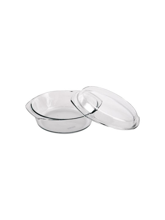 Simax Oală Rotundă de Sticlă cu Capac de Sticlă 23x23cm 1buc