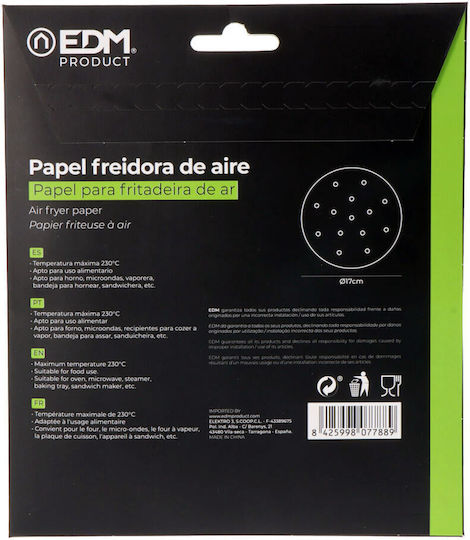 Air Fryer Paper Edm 07788 Ø 17 Cm 100 Units