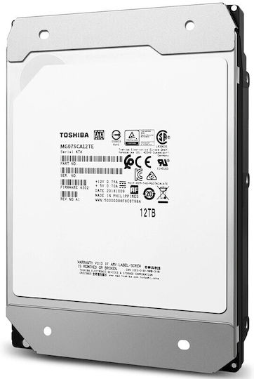 Toshiba MG09 12TB HDD Σκληρός Δίσκος 3.5" SATA III 7200rpm για Desktop / Server MG09ACA12TE