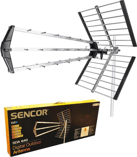 Sencor SDA-640 SDA 640 Εξωτερική Κεραία Τηλεόρασης (δεν Απαιτεί Τροφοδοσία) Μαύρη