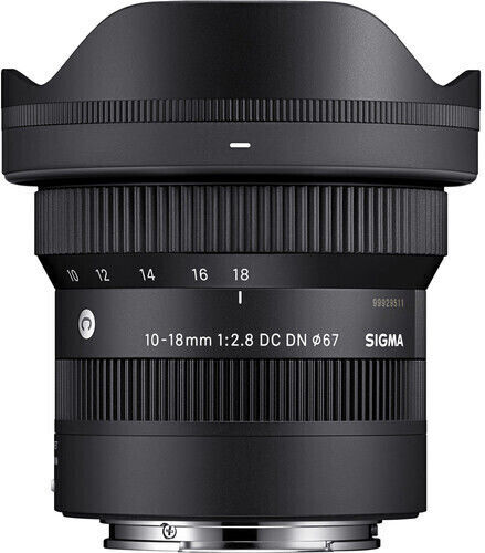 Sigma Crop Camera Lens 10-18mm f/2.8 DC DN Contemporary Ultra-Wide Zoom for Canon RF Mount Black