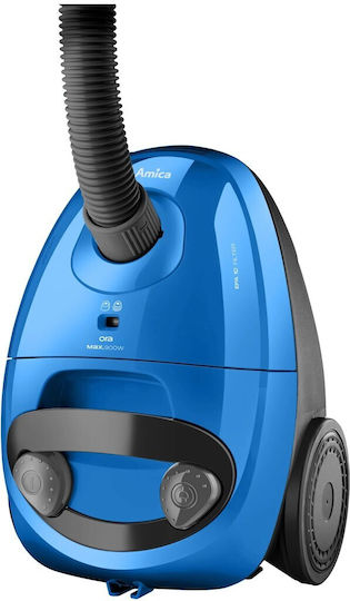 Amica Ora Ηλεκτρική Σκούπα 850W με Σακούλα 2lt Μπλε