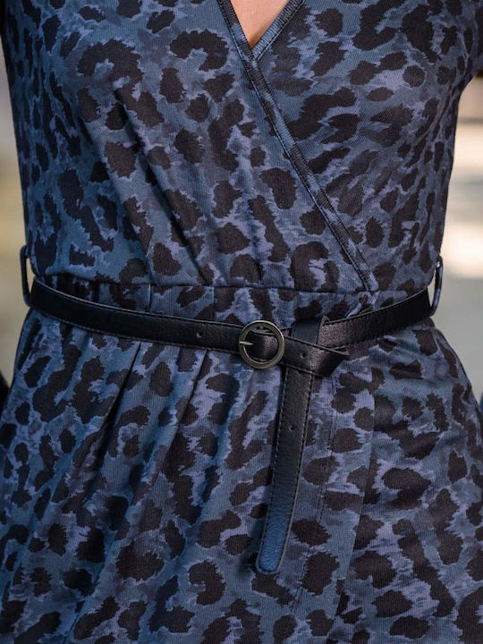 Mini Wickel Damenkleid Blau