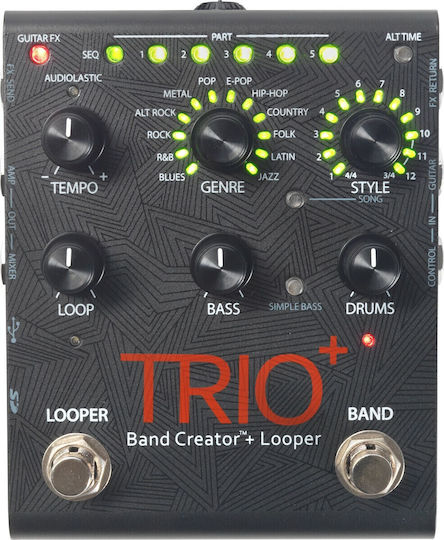 Digitech Trio Plus Band Creator + Looper Pedală Efectul Looper Chitară electrică