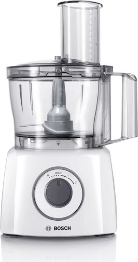 Bosch Multifunctional Food Processor 800W with Pot 2.3lt and Jug Blender White