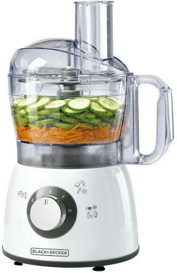 Black & Decker Multifunctional Food Processor 400W with Pot 1.2lt White