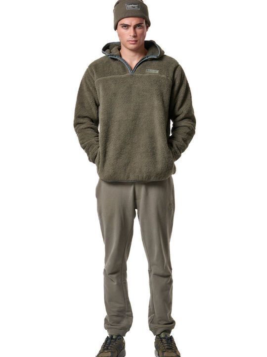 Body Action Sweatshirt Fleece with Hood Ecru