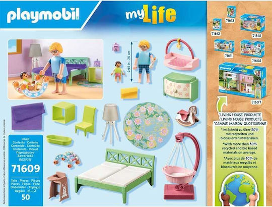 Playmobil MyLife Bedroom With Crib for 4-10 years old