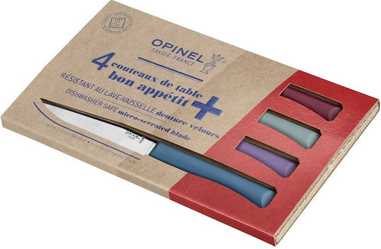 Opinel N° 125 Bon Appetit Μαχαίρια Φαγητού από Ανοξείδωτο Ατσάλι 11cm 4τμχ