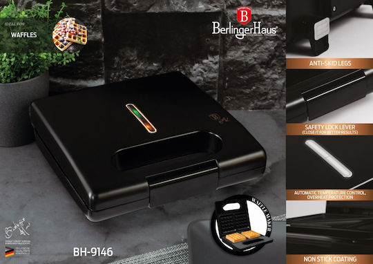 Berlinger Haus Βαφλιέρα για Τετράγωνες Βάφλες 780W