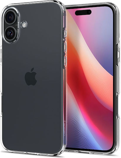 Spigen Liquid Crystal Umschlag Rückseite Silikon Transparent (iPhone 16 Plus)